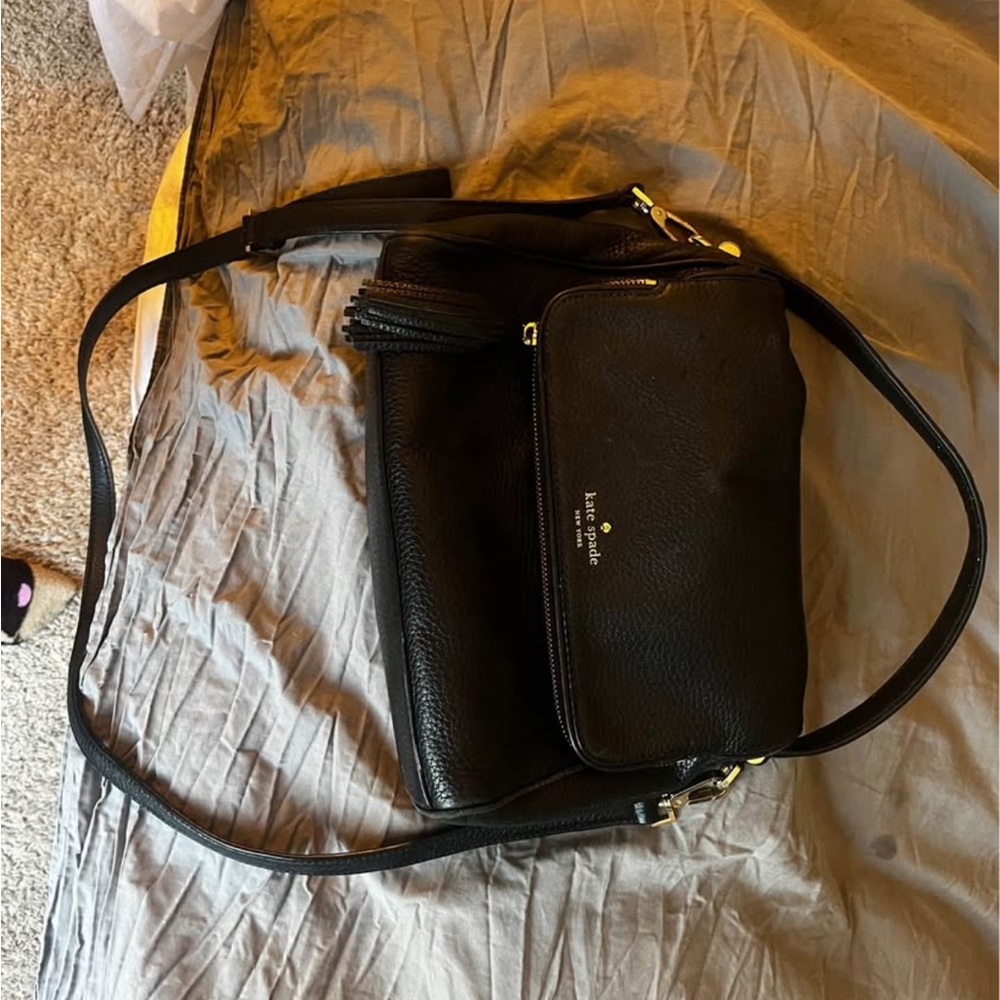 Kate Spade Black Leather Shoulder Bag